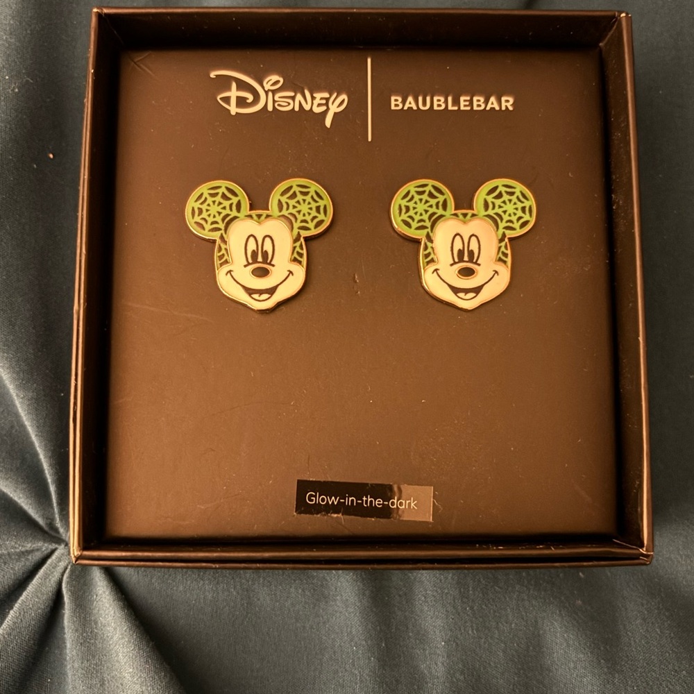 BaubleBar Disney Glow-in-the-Dark Earrings - Green and Gold